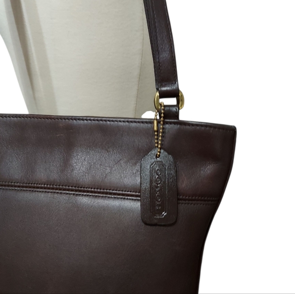 Coach Vintage Tribecca Leather Shoulder Tote No. 9098 Made In Costa Rica - Picture 4 of 11